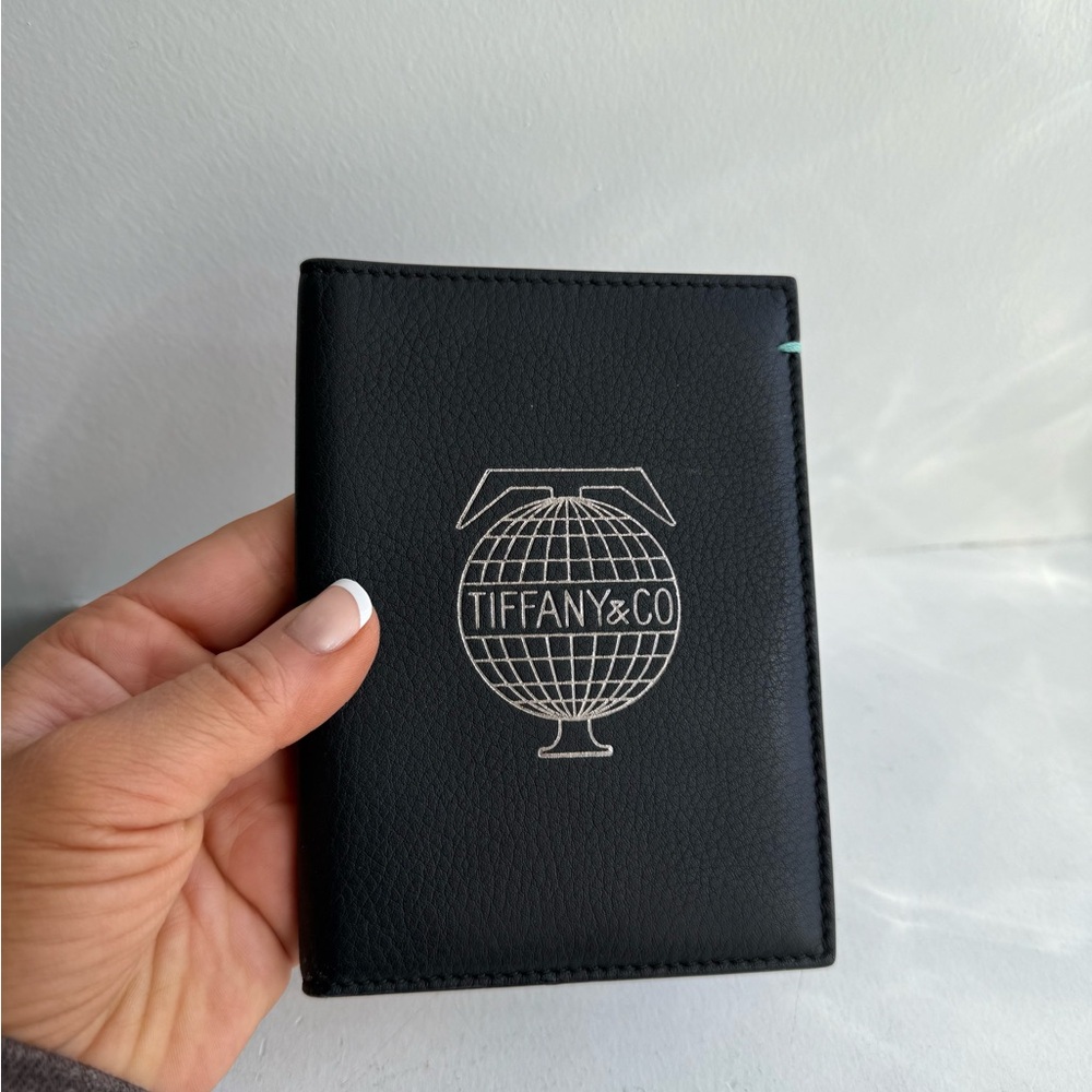 Tiffany & Co. Black Leather Passport Holder